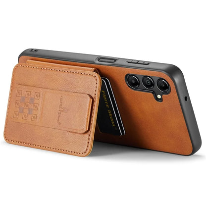 For Samsung Galaxy A13 5G Case Card Holder Leather Coated TPU RFID Blocking Phone Cover