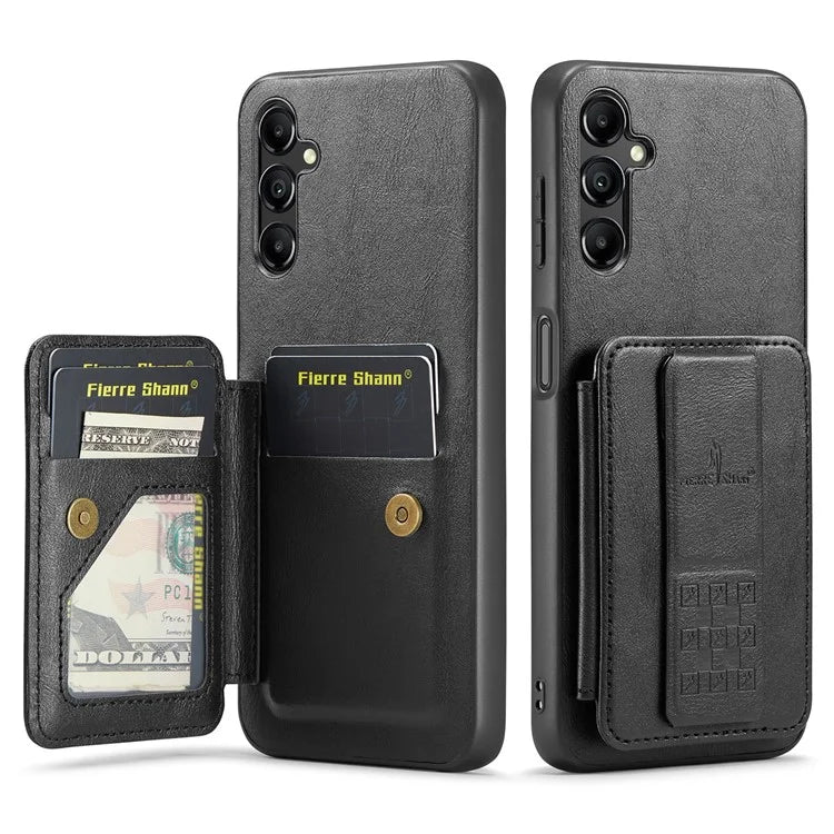 For Samsung Galaxy A13 5G Case Card Holder Leather Coated TPU RFID Blocking Phone Cover