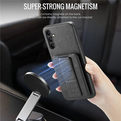 For Samsung Galaxy A13 5G Case Card Holder Leather Coated TPU RFID Blocking Phone Cover
