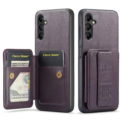 For Samsung Galaxy A13 5G Case Card Holder Leather Coated TPU RFID Blocking Phone Cover