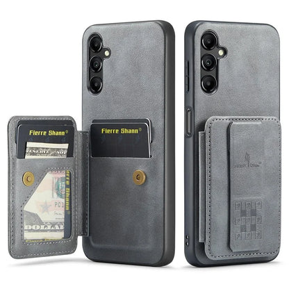 For Samsung Galaxy A13 5G Case Card Holder Leather Coated TPU RFID Blocking Phone Cover
