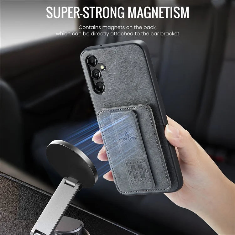 For Samsung Galaxy A13 5G Case Card Holder Leather Coated TPU RFID Blocking Phone Cover