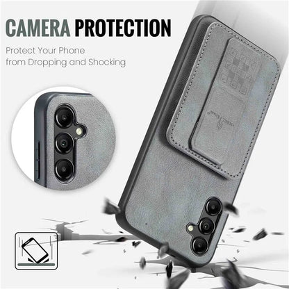 For Samsung Galaxy A13 5G Case Card Holder Leather Coated TPU RFID Blocking Phone Cover