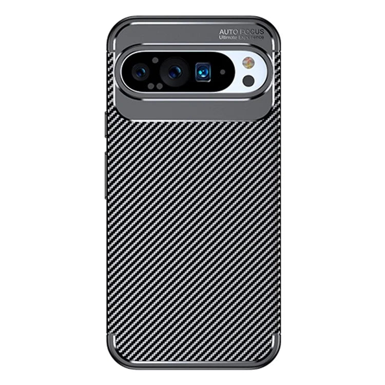 For Google Pixel 9 TPU Cell Phone Case Carbon Fiber Texture Drop Protection Cover