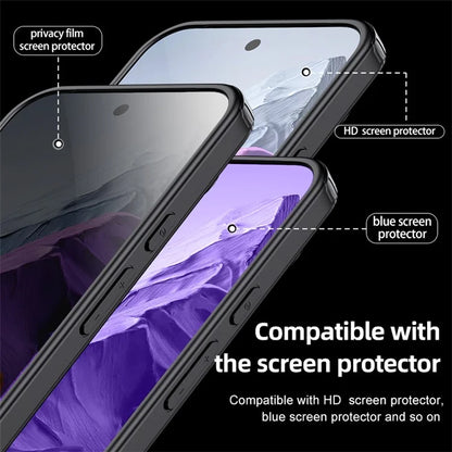 For Google Pixel 9 Pro Case Clear PC+TPU Drop Protection Phone Back Cover