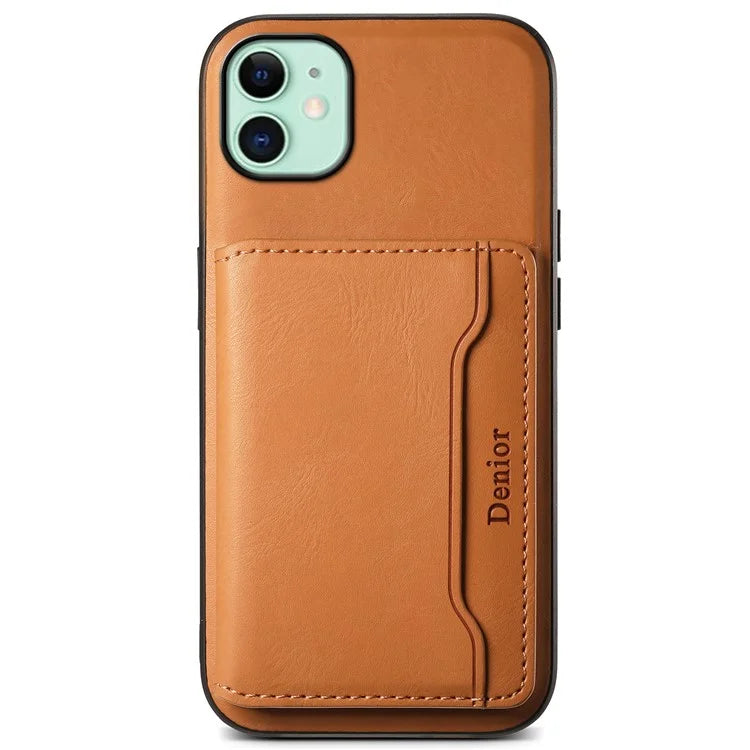 DENIOR For iPhone 11 Magnetic Phone Case Detachable Card Bag Cover Fits Magnetic Car Mount