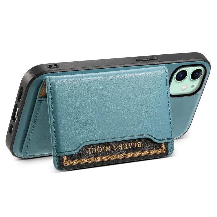 DENIOR For iPhone 11 Magnetic Phone Case Detachable Card Bag Cover Fits Magnetic Car Mount