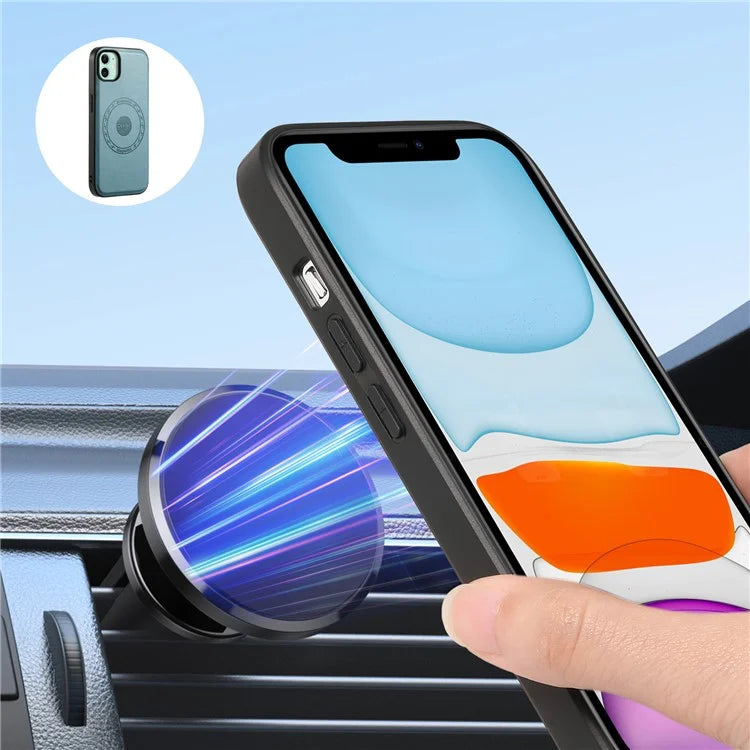 DENIOR For iPhone 11 Magnetic Phone Case Detachable Card Bag Cover Fits Magnetic Car Mount
