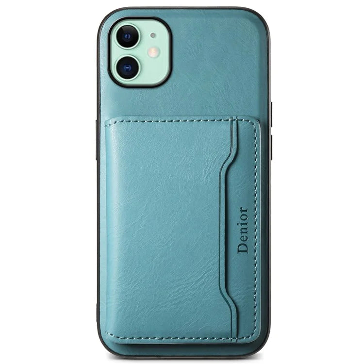 DENIOR For iPhone 11 Magnetic Phone Case Detachable Card Bag Cover Fits Magnetic Car Mount