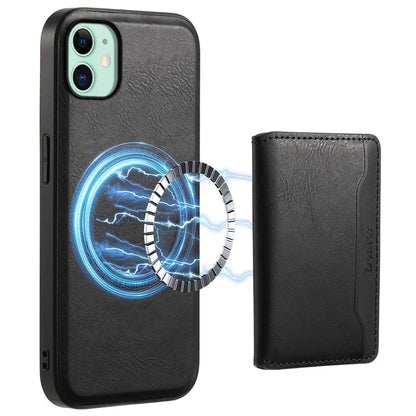 DENIOR For iPhone 11 Magnetic Phone Case Detachable Card Bag Cover Fits Magnetic Car Mount