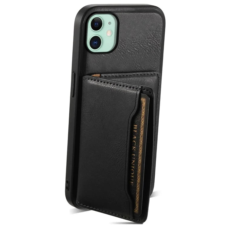 DENIOR For iPhone 11 Magnetic Phone Case Detachable Card Bag Cover Fits Magnetic Car Mount