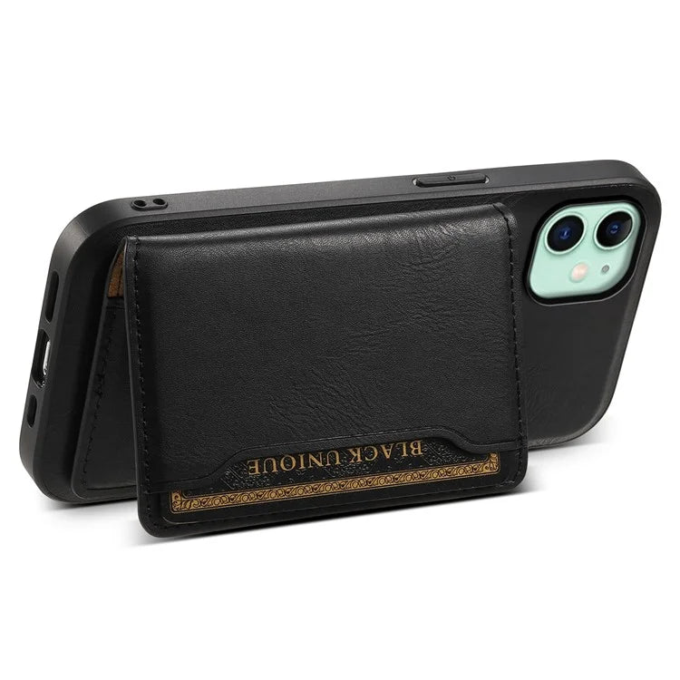 DENIOR For iPhone 11 Magnetic Phone Case Detachable Card Bag Cover Fits Magnetic Car Mount