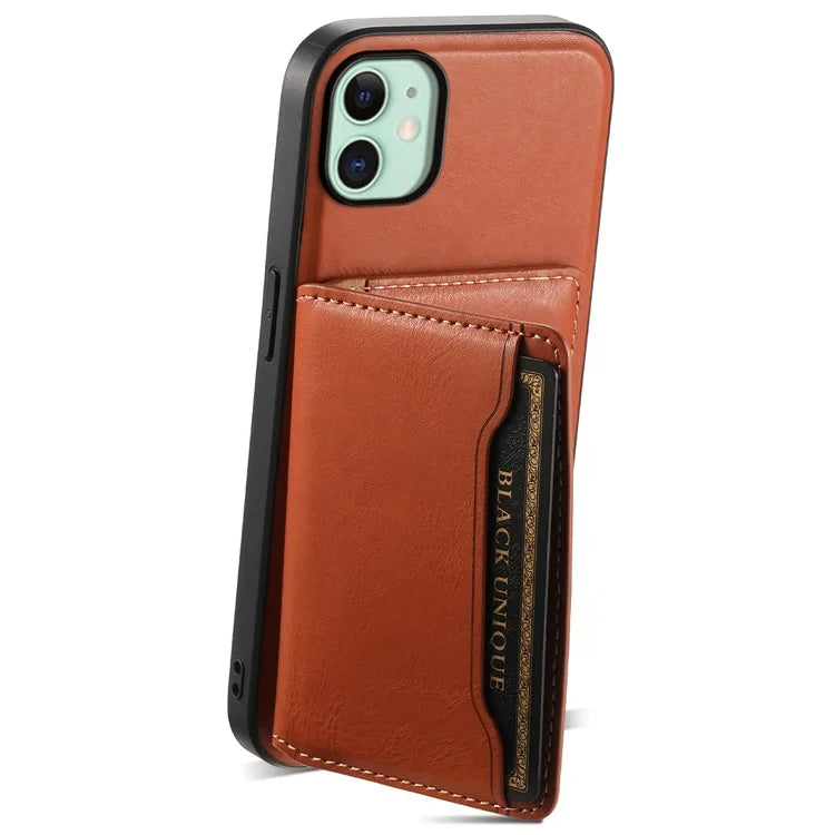 DENIOR For iPhone 11 Magnetic Phone Case Detachable Card Bag Cover Fits Magnetic Car Mount