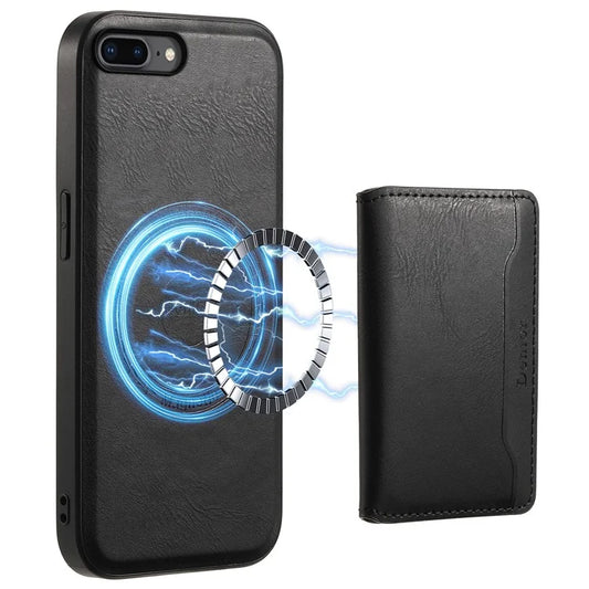 DENIOR For iPhone 7 Plus 5.5 inch / 8 Plus 5.5 inch Magnetic Case Detachable Card Slots Back Shell