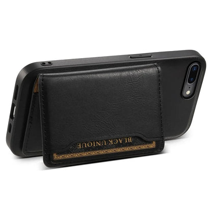 DENIOR For iPhone 7 Plus 5.5 inch / 8 Plus 5.5 inch Magnetic Case Detachable Card Slots Back Shell