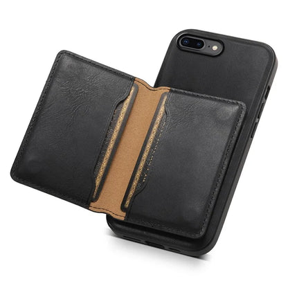 DENIOR For iPhone 7 Plus 5.5 inch / 8 Plus 5.5 inch Magnetic Case Detachable Card Slots Back Shell