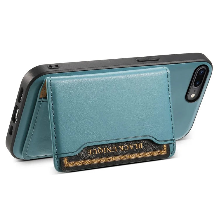DENIOR For iPhone 7 Plus 5.5 inch / 8 Plus 5.5 inch Magnetic Case Detachable Card Slots Back Shell