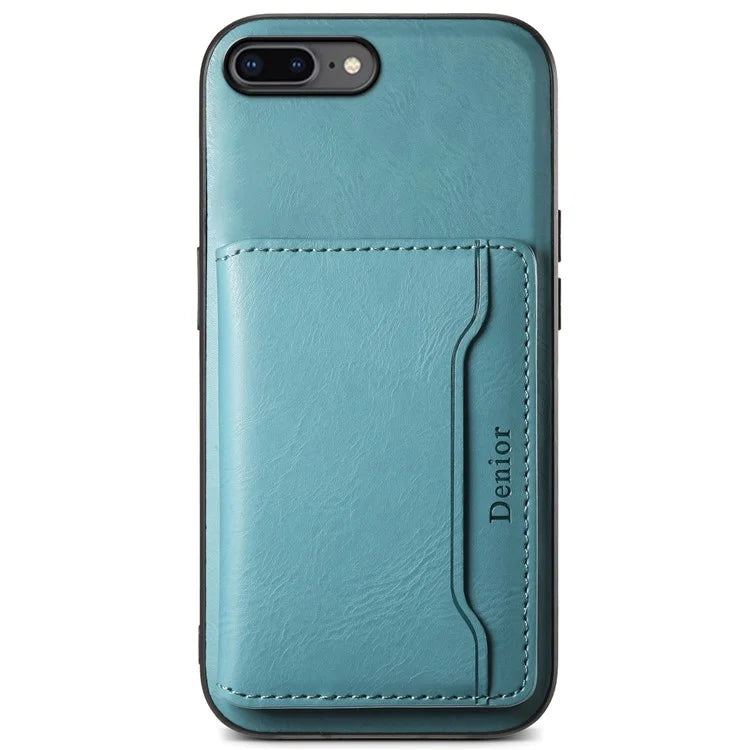 DENIOR For iPhone 7 Plus 5.5 inch / 8 Plus 5.5 inch Magnetic Case Detachable Card Slots Back Shell