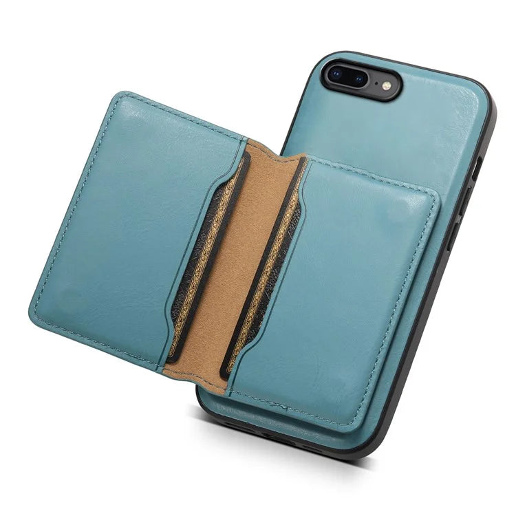 DENIOR For iPhone 7 Plus 5.5 inch / 8 Plus 5.5 inch Magnetic Case Detachable Card Slots Back Shell