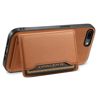 DENIOR For iPhone 7 Plus 5.5 inch / 8 Plus 5.5 inch Magnetic Case Detachable Card Slots Back Shell