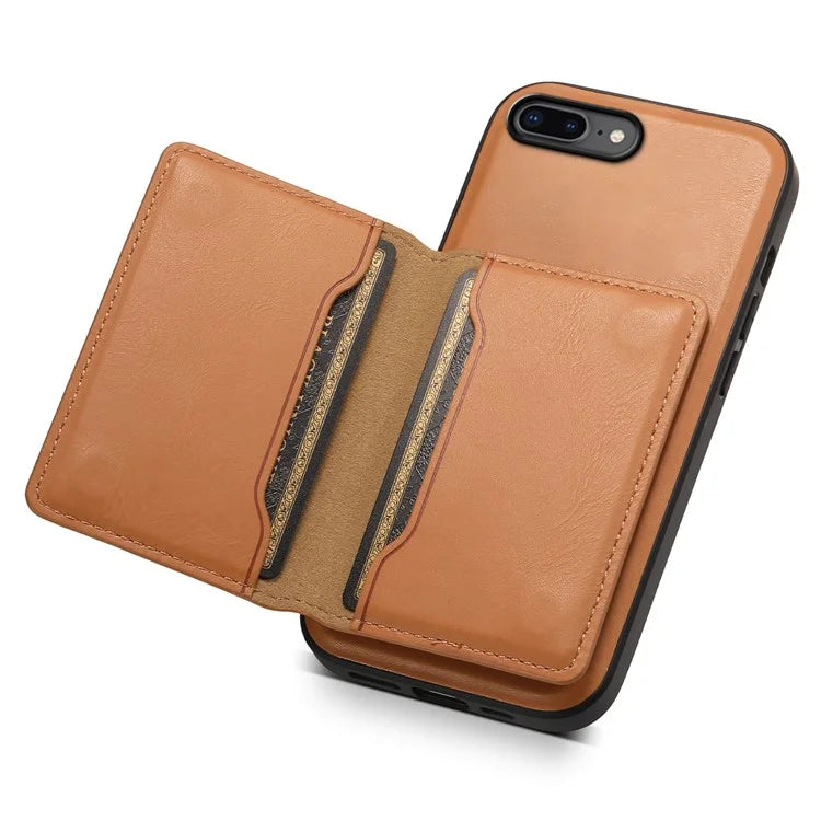 DENIOR For iPhone 7 Plus 5.5 inch / 8 Plus 5.5 inch Magnetic Case Detachable Card Slots Back Shell