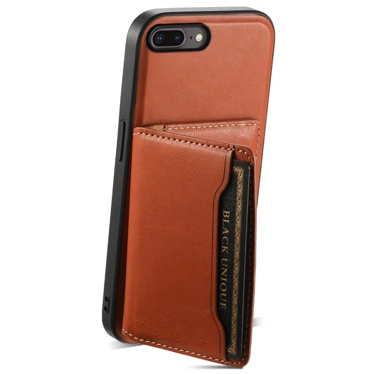 DENIOR For iPhone 7 Plus 5.5 inch / 8 Plus 5.5 inch Magnetic Case Detachable Card Slots Back Shell