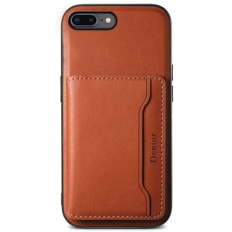 DENIOR For iPhone 7 Plus 5.5 inch / 8 Plus 5.5 inch Magnetic Case Detachable Card Slots Back Shell