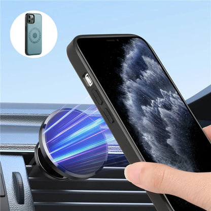 DENIOR For iPhone 11 Pro Magnetic Phone Case PU Leather+PC+TPU Card Holder Back Cover