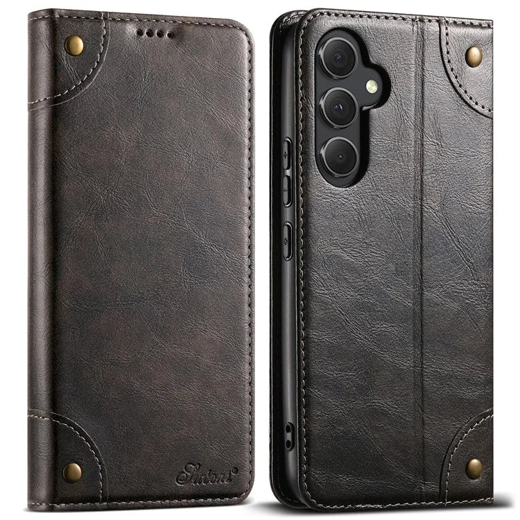 SUTENI Phone Case for Samsung Galaxy A34 5G Cover PU Leather+TPU Drop-proof Shell