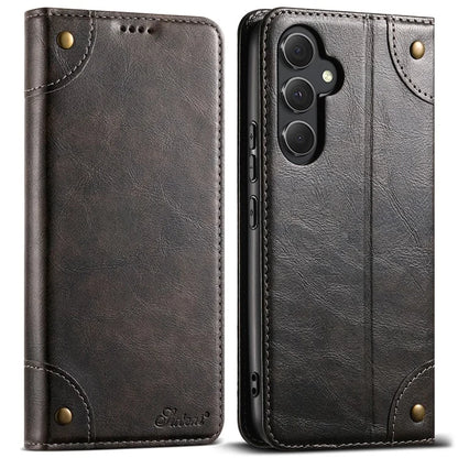 SUTENI Phone Case for Samsung Galaxy A34 5G Cover PU Leather+TPU Drop-proof Shell