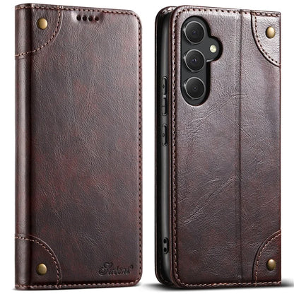SUTENI Phone Case for Samsung Galaxy A34 5G Cover PU Leather+TPU Drop-proof Shell