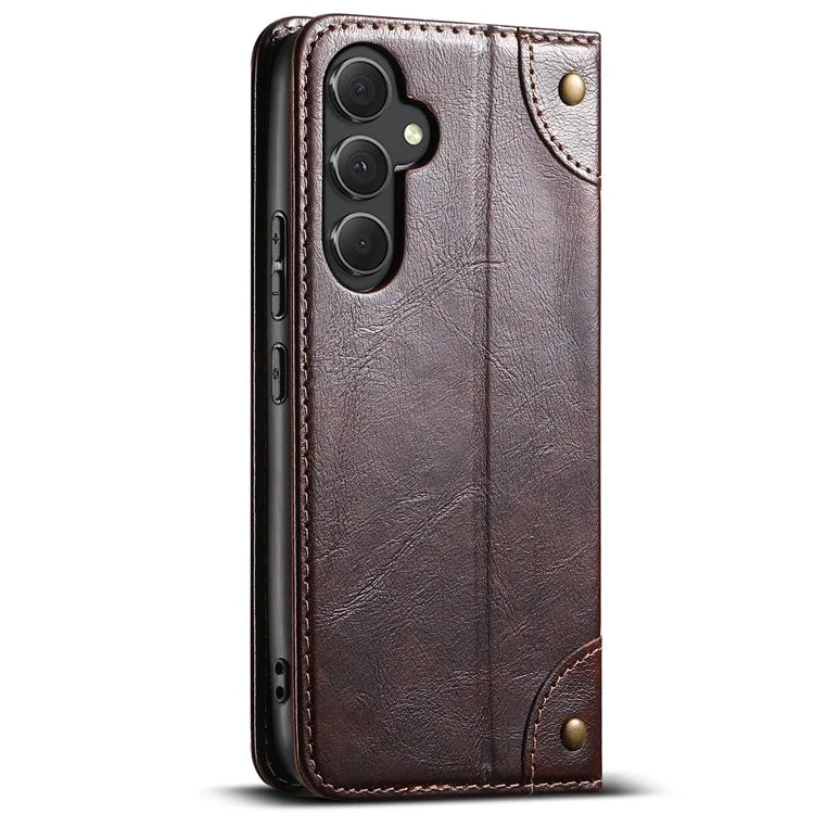 SUTENI Phone Case for Samsung Galaxy A34 5G Cover PU Leather+TPU Drop-proof Shell