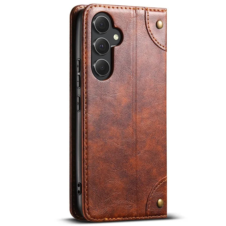 SUTENI Phone Case for Samsung Galaxy A34 5G Cover PU Leather+TPU Drop-proof Shell