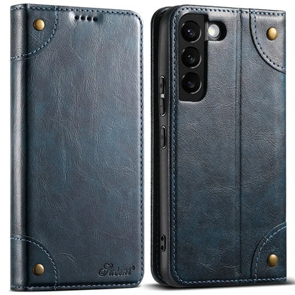 SUTENI Anti-scratch Case for Samsung Galaxy S22 5G Cover PU Leather+TPU Wallet Phone Shell