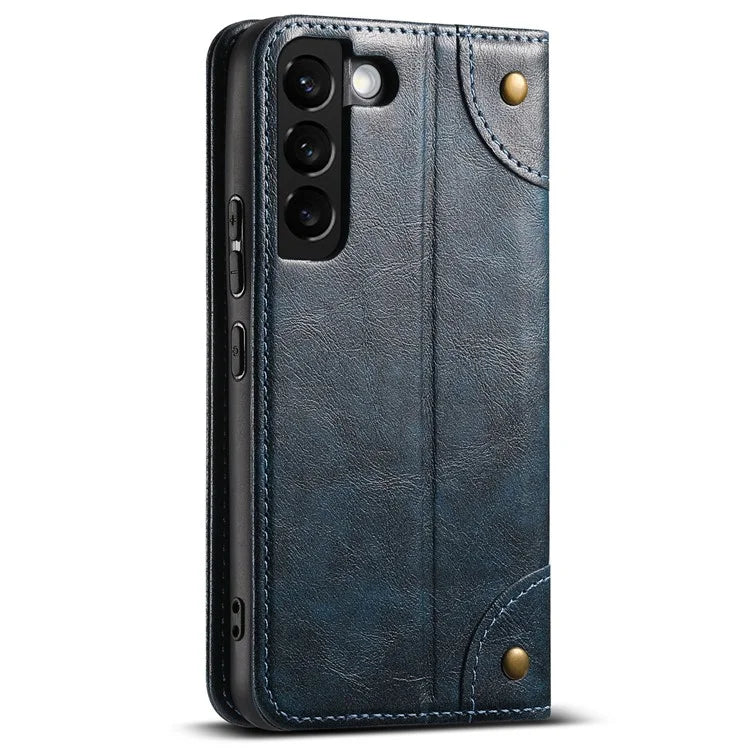 SUTENI Anti-scratch Case for Samsung Galaxy S22 5G Cover PU Leather+TPU Wallet Phone Shell