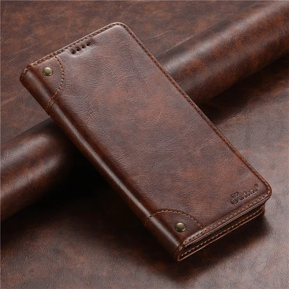 SUTENI Anti-scratch Case for Samsung Galaxy S22 5G Cover PU Leather+TPU Wallet Phone Shell