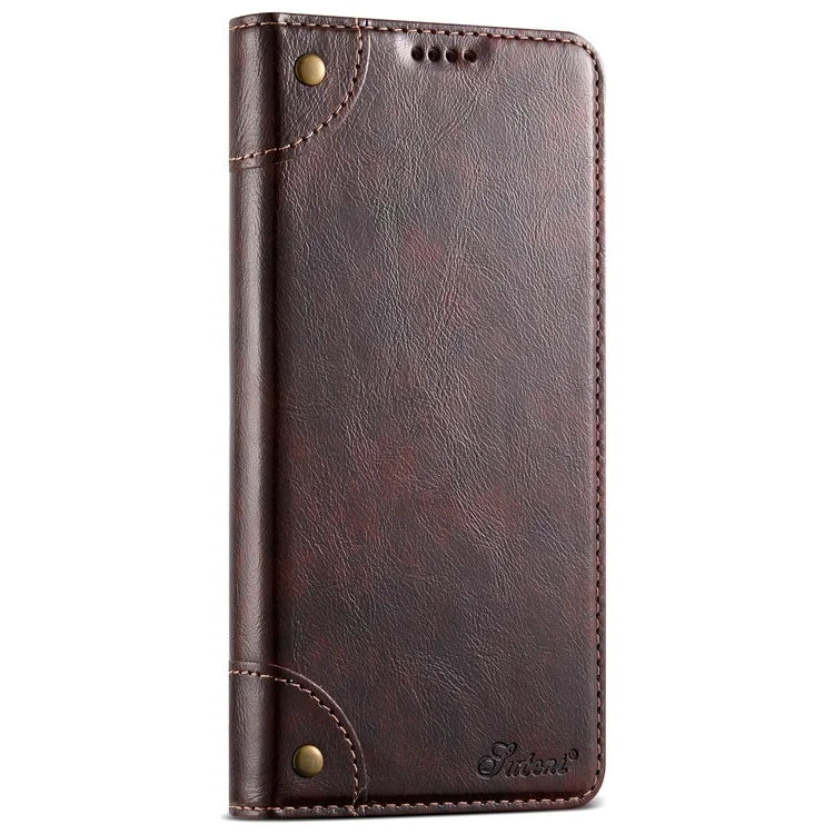 SUTENI Anti-scratch Case for Samsung Galaxy S22 5G Cover PU Leather+TPU Wallet Phone Shell