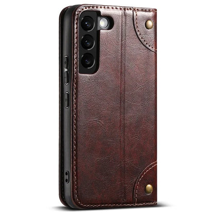 SUTENI Anti-scratch Case for Samsung Galaxy S22 5G Cover PU Leather+TPU Wallet Phone Shell