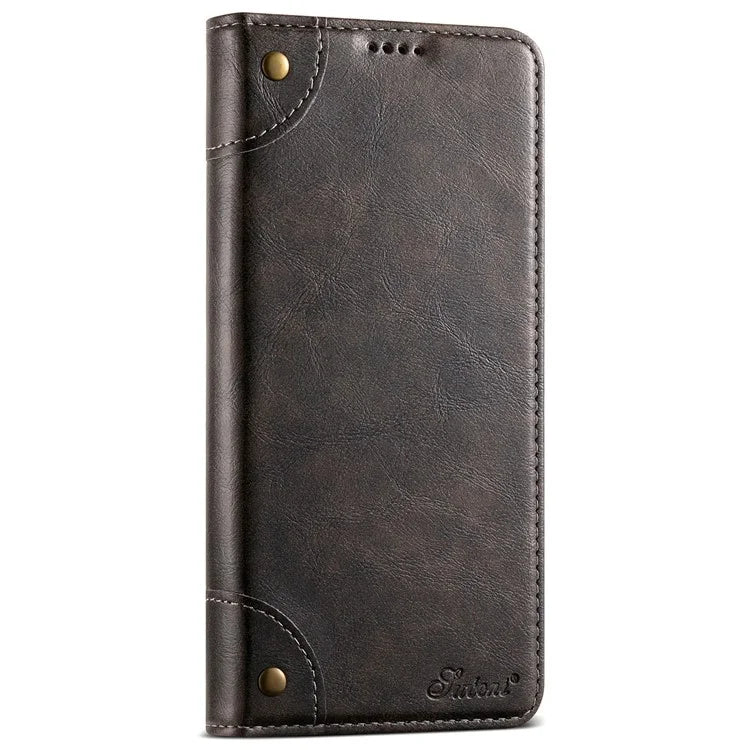 SUTENI Anti-scratch Case for Samsung Galaxy S22 5G Cover PU Leather+TPU Wallet Phone Shell