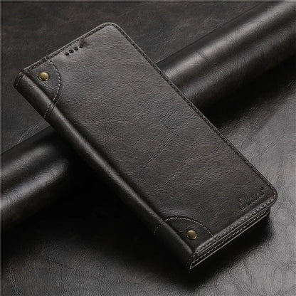 SUTENI Anti-scratch Case for Samsung Galaxy S22 5G Cover PU Leather+TPU Wallet Phone Shell
