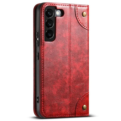 SUTENI Anti-scratch Case for Samsung Galaxy S22 5G Cover PU Leather+TPU Wallet Phone Shell