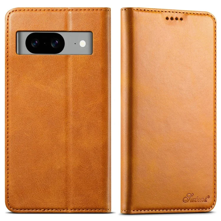 SUTENI For Google Pixel 8 Case Magnetic Closing Anti-scratch Leather Stand Cover