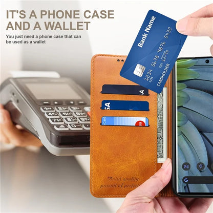 SUTENI For Google Pixel 8 Case Magnetic Closing Anti-scratch Leather Stand Cover
