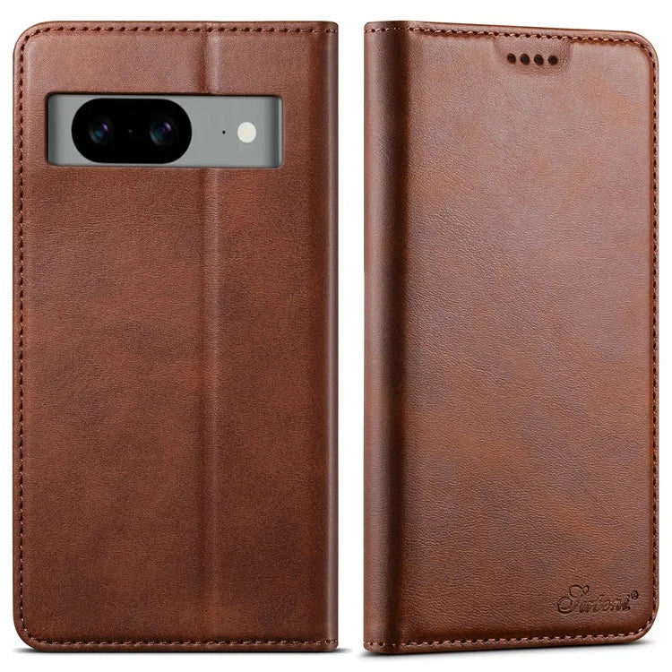 SUTENI For Google Pixel 8 Case Magnetic Closing Anti-scratch Leather Stand Cover
