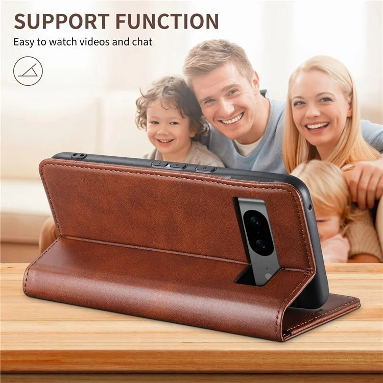 SUTENI For Google Pixel 8 Case Magnetic Closing Anti-scratch Leather Stand Cover