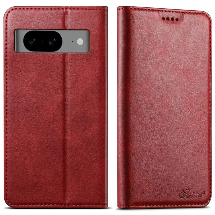 SUTENI For Google Pixel 8 Case Magnetic Closing Anti-scratch Leather Stand Cover