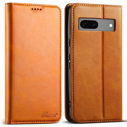 SUTENI For Google Pixel 7 5G Case Magnetic Closing Leather Wallet Stand Cover