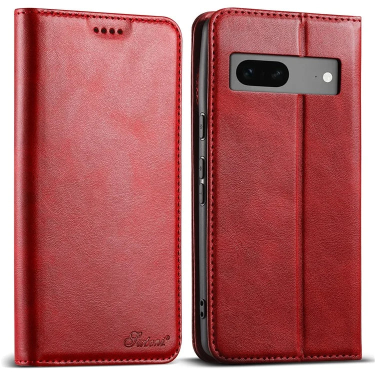 SUTENI For Google Pixel 7 5G Case Magnetic Closing Leather Wallet Stand Cover