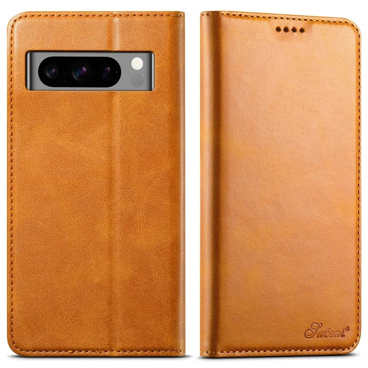 SUTENI For Google Pixel 8 Pro Magnetic Closing Leather Case Shockproof Phone Cover
