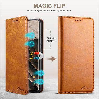 SUTENI For Google Pixel 8 Pro Magnetic Closing Leather Case Shockproof Phone Cover